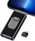 USB Stick 128GB,Flash Drive for iPhone-4 in 1 Photo Memory Stick External Storage Pen Drive Compatible for IOS/Android/Tablet/PC and Devices with Micro USB 3.0/OTG (Black, 256G)