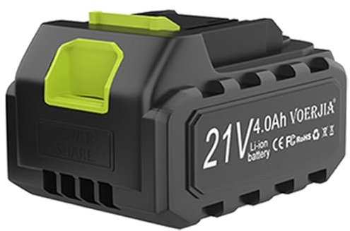 VOERJIA 4000 mAh Battery, Electric Rechargeable Battery, 21V battery replacement for Hedge Trimmer/Cutter/Drill/Grass Strimmer/Chainsaw/Hammer Drill - Same as for Makita interface