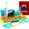 Liebessa 3D Pop Up Karte Hamburg - Die schönste Stadt der Welt - Geschenkkarte Hamburg meine Perle - Überraschungskarte Ahoi Hamburg - Gutschein, Reisegutschein für Städtereise nach Hamburg