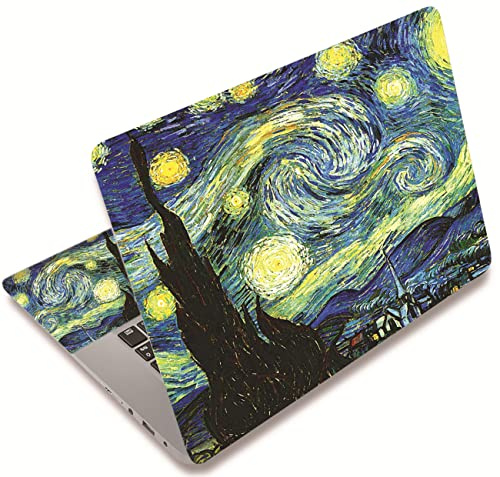 icolor Laptop Skin Sticker Film Cover Vinyl Sticker for 13 Inch 13.3 Inch 14 Inch 15 Inch 15.4 Inch 15.6 Inch Notebook Protective Film Laptop Self-Adhesive Art Decorative Protective Cover (Starry