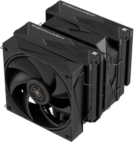 Thermalright Royal Pretor 130 Black - Raffreddatore CPU doppia torre, 6 dissipatori CPU Dual PWM, raffreddamento PC ad alte prestazioni, AM4/AM5