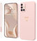 Mitetabo Hülle für Handyhülle Samsung Galaxy A51 5G Silikon mit Gold Liebesherz,Samsung A51 Hülle Dünn Gold Love Schutzhülle Slim Kratzfeste Rundumschutz Case für Samsung Galaxy A51 Rosa