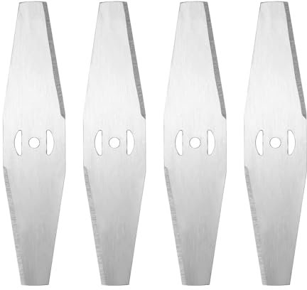 sourcing map 4pcs Mower Blades 5.9 x 2T Steel Rhombic Lawnmower Blades Universal Mulching Metal Brush Cutter Replacement Blades for Lawn Mower Trimmer Brush Cutter Weed Eater