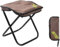 Tragbarer Klapphocker Outdoor Camping Stuhl Tragbare Ultraleichte Edelstahl-Handtasche Tasche Little Mazar Natural Hiking, Mocha, A