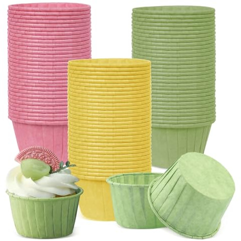 Papier Muffinförmchen, 150 Stk Muffin Cupcake Formen, Backförmchen Muffinformen, Cupcake Muffin Förmchen aus Aluminiumfolie, Papierförmchen Fällen Liners Wrapper Papier für Hochzeit Geburtstag Party