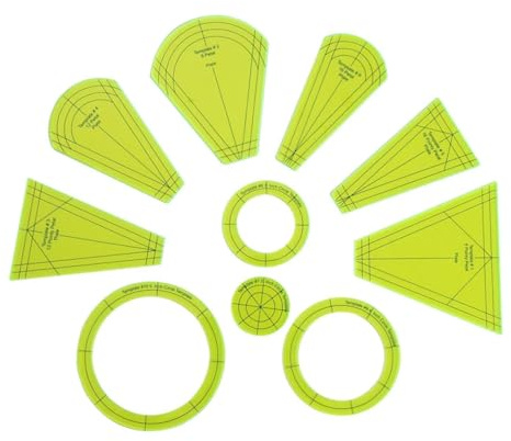 Zambuph Set of 10 Dresden Plate Template Stencils for DIY Crafting Templates Supplies