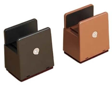 SXSHEYS Verstellbares Bettbein-Set – 4 robuste 2,4-Zoll-Füße in Schwarz mit Schraubzwinge für Sofas, Tische und Betten. Stabile Möbelstütze, einfache Installation (10 cm – 4 Stück)