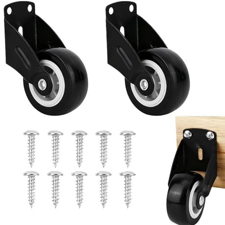 Adjustable Heavy Duty Steel & Rubber Bottom Support Caster, Replacement for Wooden/Swing/Roller/Fence Gates