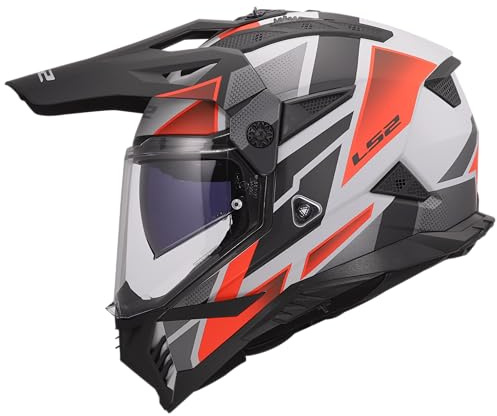LS2, Motocrosshelme PIONEER II BLOCK Grey Red, XL