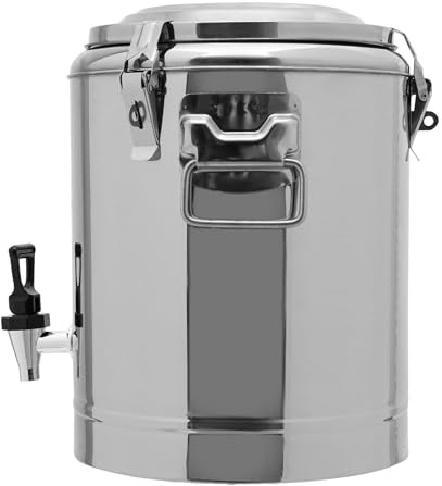 CHFUNE Transport Thermobehälter 20 L mit Ablaufhahn & Auslaufsicherer Deckel Thermobehälter Edelstahl Nahrungsmittelwärmer Edelstahl Getreidebehälter Isolierter Eimer Wärmer