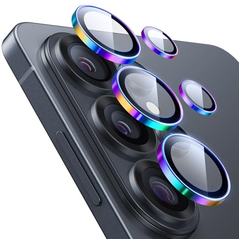 ESR for Samsung Galaxy S26 Ultra Camera Lens Protector, 1 Pack, Chromatic | Individual Camera Cover, 9H Tempered Glass, Original Camera Clarity, Scratch-Resistant, Case Friendly, Raised Edge Protection