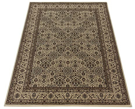 KADIMA DESIGN Wohnzimmerteppich Orientalisch Ornamental Pflegeleicht Elegant Waschbar Langlebig Strapazierfähig Beige 160x230 cm Schlafzimmer Wohnzimmer Oeko-TEX Fußbodenheizung geeignet | Selva
