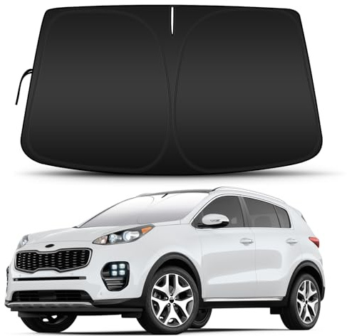 D-Lumina Parasol Coche Delantero para Accesorios Kia Sportage 2018-2022, Parasol para Parabrisas Delantero, Protector de Parabrisas de Coche contra los Rayos UV, Plegable y Portátil