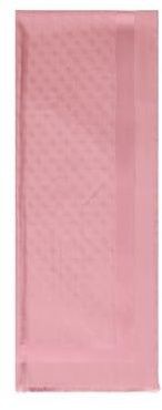 GUESS Sciarpa Jacquard con Logo 4G, Rosa, Frange, Stile Elegante