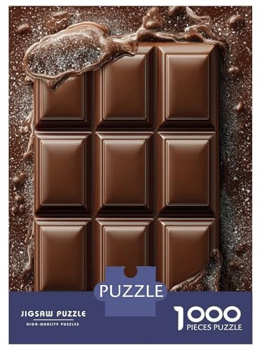 Chocolate Bar 1000 Piece Jigsaw Puzzle Paper for Adults Sweet Puzzle Game for Family Relaxation Decoration 52x38cm/1000pcs
