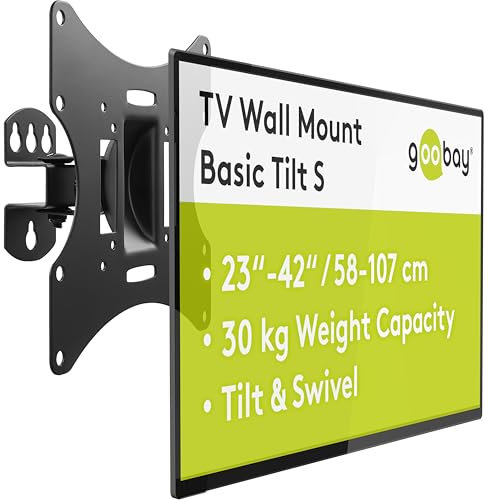 Goobay 51893 Supporto TV EasyFlex M, Nero