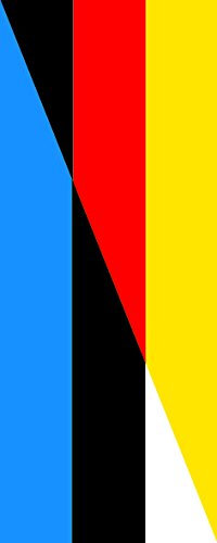 U24 Fahne Flagge Estland-Deutschland im Hochformat Premiumqualität 120 x 300 cm
