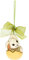 THUN Ostern 2023, Osterhase mit Ei aus Keramik, handverziert, Linie Ostern, 3,8 x 3,6 x 6 cm H
