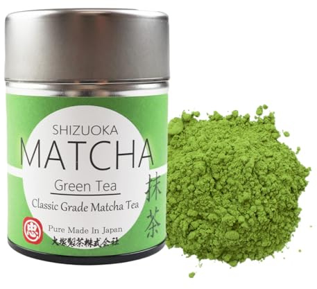 Otsuka Green Tea Co - Shizuoka Classic Matcha Powder 30g - Made in Japan - Best For Drink, Latte, Dessert, Cake, Ice and more (Small Can - 30g)