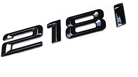 MCK Auto - 218i schwarzes glänzendes Logo hinten Emblem Tuning für F22 F45 F46 HB4L2