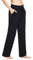 baleaf Damen Thermo Jogginghose Baumwolle Yogahose mit Taschen Geradem Bein Hose Sweathose Freizeithose Schwarz XXL
