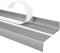 Nez de marche profilé d'escalier, PVC, adhésif et antidérapant, couleur argent, 40x25, 90cm, ND