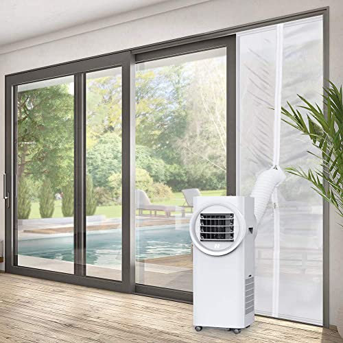 Sekey Türabdichtung für Mobile Klimageräte 230×45 CM, Klimaanlagen,Wäschetrockner,Ablufttrockner,Hot Air Stop mit Reißverschluss zum Anbringen an Balkontüren,Alternative zur Fensterabdichtung
