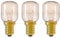 DGE E14 15w Incandescent Bulb T25 2300K Small Screw Cap Pygmy Light Bulbs for Microwave/Fridge/Oven/Himalayan Salt Lamp/Freezers/Pottery Bulb Small Edison Screw (SES),Pack of 3