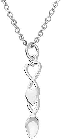 Celtic Welsh Lovespoon Solid 925 Sterling Silver Pendant Necklace