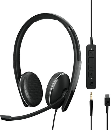 EPOS I SENNHEISER ADAPT 165 USB-C II - ADAPT 100 Series - headset - on-ear - wired - 3.5 mm jack, USB-C - black - Optimised for UC