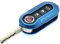 Nordecco Glänzende Schlüsselanhänger-Schutzhülle, kompatibel mit Fiat 500C 500–500L Abarth Grande Punto Brava, Panda, Stilo, Linea (blau)