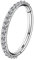 OUFER Bauchnabelpiercing, 14g, 10 mm, aufklappbar, CZ Bauchnabelpiercing Ring Silber Chirurgenstahl kurzer Langer Piercing Bauchnabel Silber Belly Button Piercing Schmuck Frauen