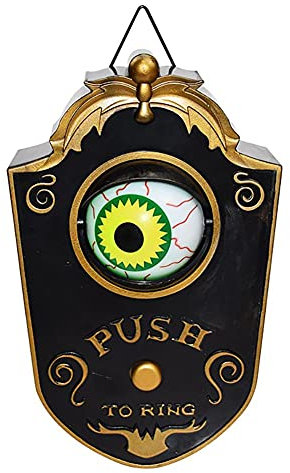 N+B Campanello del bulbo oculare Campanello di Halloween Campanello con Un Occhio Solo Campanello infestato Bulbo oculare Animato con Suoni spettrali Festa in casa