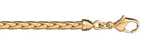 1001 Bijoux Collier plaqué or maille palmier 45cm + écrin (offert)