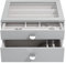Stackers Pebble Grey Classic Jewellery Box - Set of 2 (with drawers)