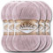 Hobby YARN Alize 5x 100g Angora Gold Türkische Premium Wolle Dünne Mohair aus Schurwolle Babywolle als Strickgarn Handstrickgarn Einfarbig Uni Yarn (Rose Grey | 163)