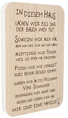 Spruchreif I Spruchtafel I Deko-Tafel mit Spruch I Aufsteller aus Holz mit Spruch I Deko Aufsteller mit Gravur I Schild Familie I Geschenk Eltern I Gravur Geschenk Familie I Geschenk Mama Papa