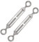 OULVLIFE M10 Spannschloss 304 Edelstahl, verstellbarer Drahtseilspanner, strapazierfähige Haken, 2 Stück für Installationszelt, Hausaufhängung, Gartenkabel usw.