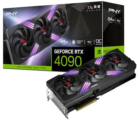 PNY GeForce RTX® 4090 24GB XLR8 Gaming VERTO EPIC-X RGB™ Triple Fan OVERCLOCKED Edition Graphics Card
