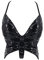 Damen Glitzer Pailletten Cropped Top Low Cut Tank Top Tanktop für Tanzkostüme Sudaderas para Mujer Schwarzer Pullover für Frauen, silber, Einheitsgröße