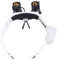 Fernglas-Lupe, Kopflupe Optische Linse, Kunststoff-LED-Lampe, 21 Kombinations-Stirnband-Lupe, Lupe mit Austauschbarer Linse