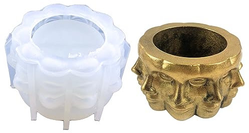 Menschliches Gesicht Fan Silikon Topf Form Sukkulenten Blumentopf Ton Zement Gipsform DIY Home Garten Blumentöpfe Form