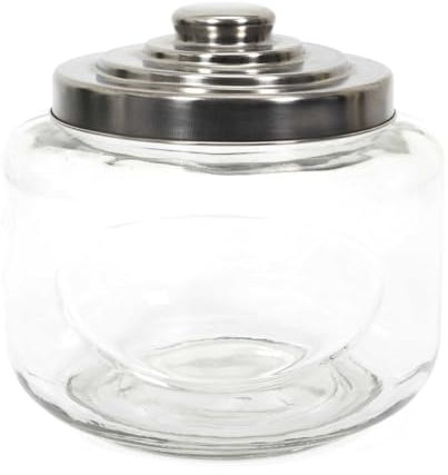Bocal à Biscuits 3L en Verre avec Couvercle Métal