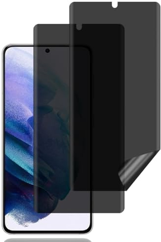 BCHKLAI Sichtschutz Schutzfolie für Samsung Galaxy S21 5G [2 Stück] | Privacy Schutzfolie,Fingerabdruck-ID-Kompatibel,Kratzfest,Blasenfrei,Anti-Spy TPU Flexibler Sichtschutzfolie für Samsung S21