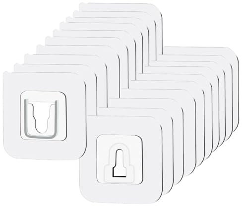 NevStp 20/10/4 PCS doppelseitig klebende starke Wandhaken Kleiderbügel Saugnapf Saugnapf Wandaufbewahrungshalter für Küche Badezimmer Schlafzimmer, 10 Paare