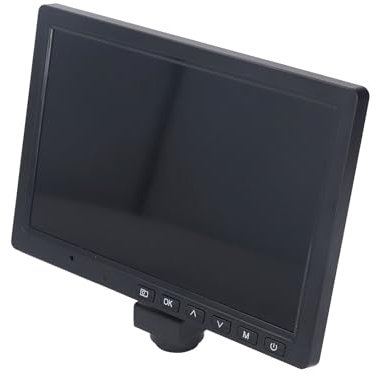Microscopio LCD, Pantalla de 10 Pulgadas 1080P 26MP AC100-240V 7X Amplia Compatibilidad Salida USB HD Microscopio Digital con Adaptador de Ocular 0.5X para Observación (Enchufe