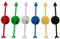 SHITOOMFE Arrow Spinner 6pcs da 3,9 Pollici di Gioco da Tavolo Spinner in 6 Colori in plastica Spinner Board Game Sostituzione per la Scuola in Classe Funny Party Game Game Spinner