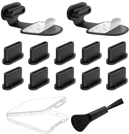 MAEXUS® Lot de 13 bouchons anti-poussière USB C pour téléphone portable - Cache anti-poussière pour port USB C - Prise de charge - Bouchon anti-poussière pour iPhone 15 Pro, Google, Samsung Galaxy
