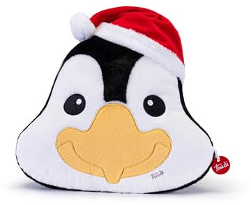 Trudi Weihnachts-Pinguin-Kissen dekorative Tier-Plüschkissen, Geburtstagsgeschenk | 38x36x9cm Größe M Pillows | Modell 28098