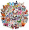 100pcs Mixed Butterfly Flower Stickers - Waterproof Small Spring Floral for Water Bottles, Travel Luggage, Laptop, Scrapbooking, Crafts - Kids and Adults